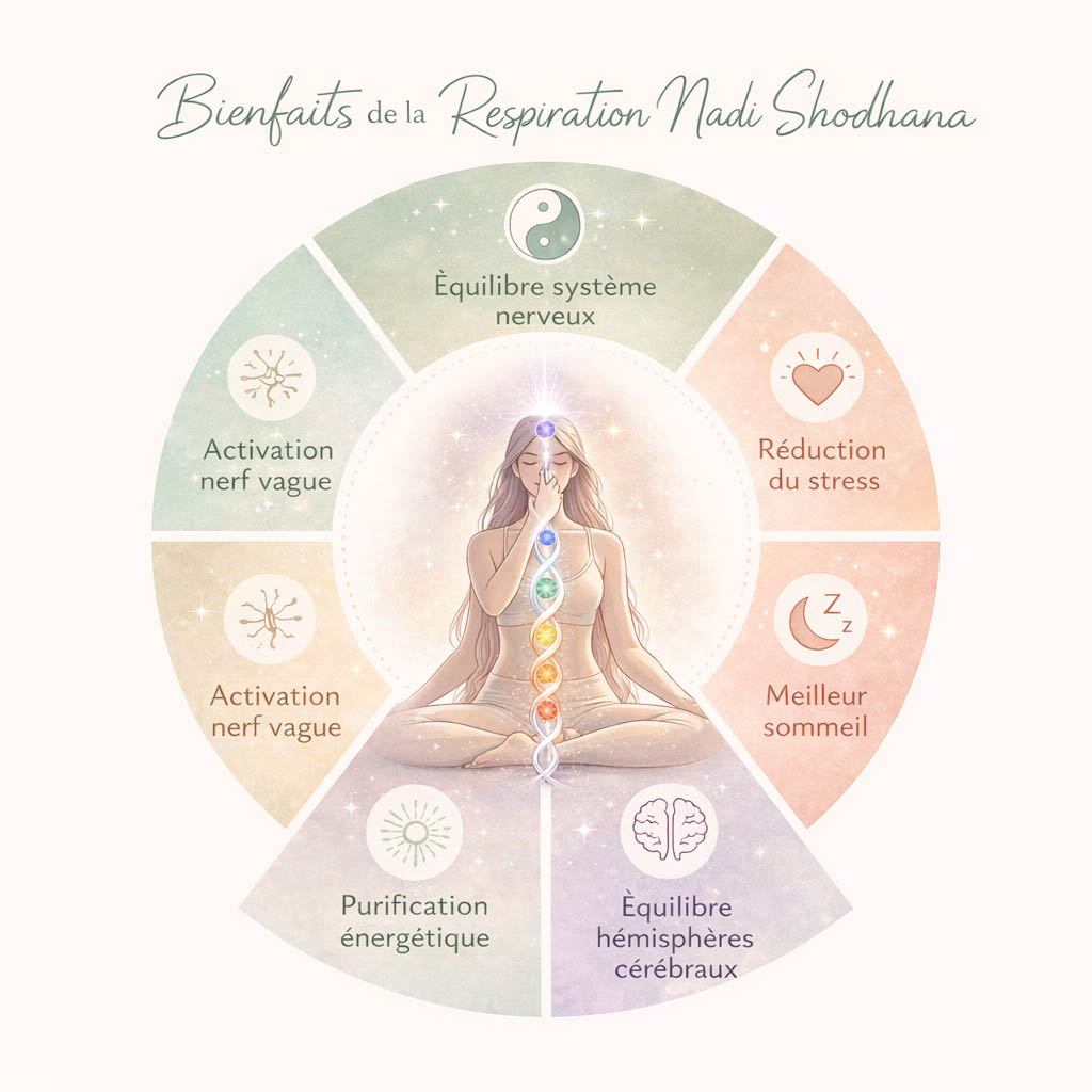 bienfaits nadi shodhana respiration alternée infographie santé